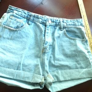 Shri  light no stretch denim shorts cutoffs